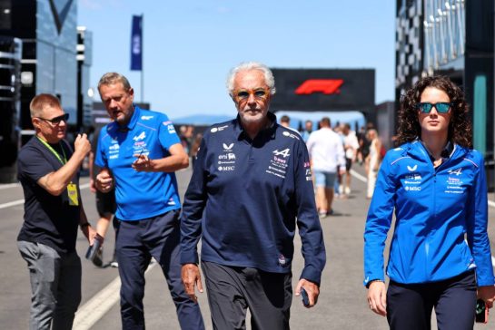Flavio Briatore (ITA) Alpine F1 Team Executive Advisor.
25.07.2026. Formula 1 World Championship, Rd 11, Hungarian Grand Prix, Budapest, Hungary, Qualifying Day.
- www.xpbimages.com, EMail: requests@xpbimages.com © Copyright: Rew / XPB Images