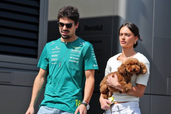 (L to R): Lance Stroll (CDN) Aston Martin F1 Team with his girlfriend Yael Shelbia (ISR).
26.07.2026. Formula 1 World Championship, Rd 11, Hungarian Grand Prix, Budapest, Hungary, Race Day.
- www.xpbimages.com, EMail: requests@xpbimages.com © Copyright: Moy / XPB Images