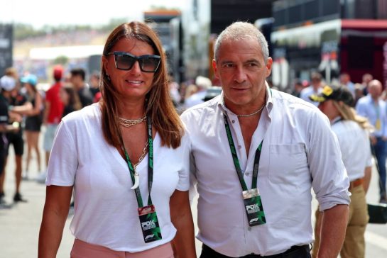 (L to R): Elisabetta Antonelli (ITA) with her husband Marco Antonelli (ITA).
26.07.2026. Formula 1 World Championship, Rd 11, Hungarian Grand Prix, Budapest, Hungary, Race Day.
- www.xpbimages.com, EMail: requests@xpbimages.com © Copyright: Rew / XPB Images