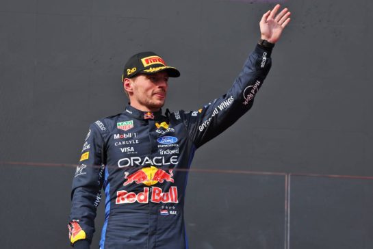 Max Verstappen (NLD) Red Bull Racing celebrates his second position on the podium.
26.07.2026. Formula 1 World Championship, Rd 11, Hungarian Grand Prix, Budapest, Hungary, Race Day.
- www.xpbimages.com, EMail: requests@xpbimages.com © Copyright: Moy / XPB Images