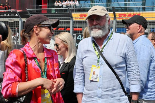 Liam Cunningham (IRE) Actor (Right).
26.07.2026. Formula 1 World Championship, Rd 11, Hungarian Grand Prix, Budapest, Hungary, Race Day.
- www.xpbimages.com, EMail: requests@xpbimages.com © Copyright: Moy / XPB Images