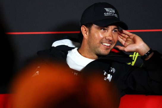 Sergio Perez (MEX) Cadillac Formula 1 Team in the FIA Press Conference.
20.08.2026. Formula 1 World Championship, Rd 12, Dutch Grand Prix, Zandvoort, Netherlands, Preparation Day.
- www.xpbimages.com, EMail: requests@xpbimages.com © Copyright: Bearne / XPB Images