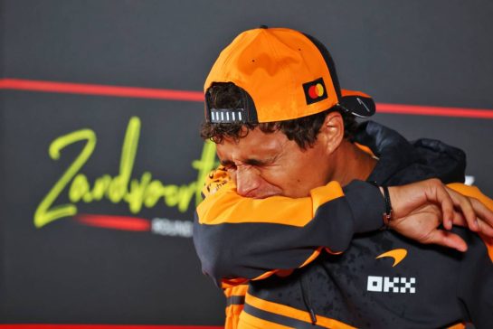Lando Norris (GBR) McLaren F1 Team in the FIA Press Conference.
20.08.2026. Formula 1 World Championship, Rd 12, Dutch Grand Prix, Zandvoort, Netherlands, Preparation Day.
- www.xpbimages.com, EMail: requests@xpbimages.com © Copyright: Bearne / XPB Images