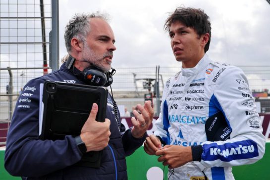 (L to R): James Urwin (GBR) Williams F1 Team Race Engineer with Alexander Albon (THA) Williams F1 Team on the grid.
22.08.2026. Formula 1 World Championship, Rd 12, Dutch Grand Prix, Zandvoort, Netherlands, Sprint and Qualifying Day.
- www.xpbimages.com, EMail: requests@xpbimages.com © Copyright: Batchelor / XPB Images