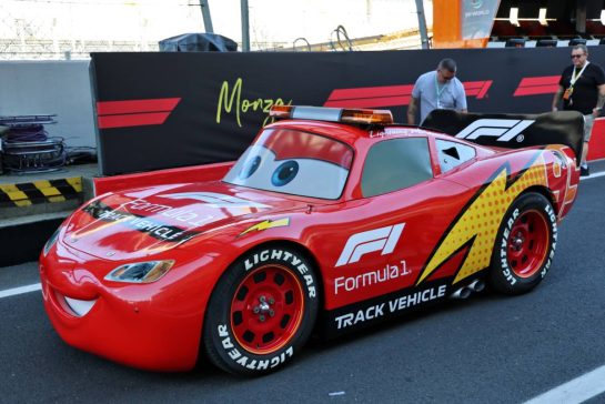 Lightning McQueen (USA) Stock Car.
03.09.2026. Formula 1 World Championship, Rd 13, Italian Grand Prix, Monza, Italy, Preparation Day.
- www.xpbimages.com, EMail: requests@xpbimages.com © Copyright: Batchelor / XPB Images