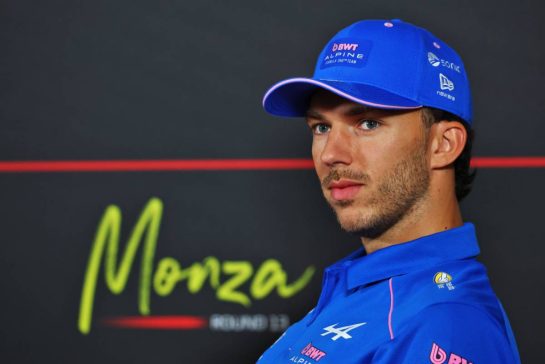 Pierre Gasly (FRA) Alpine F1 Team in the FIA Press Conference.
03.09.2026. Formula 1 World Championship, Rd 13, Italian Grand Prix, Monza, Italy, Preparation Day.
- www.xpbimages.com, EMail: requests@xpbimages.com © Copyright: Bearne / XPB Images