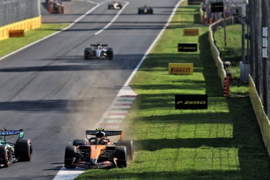 Lando Norris (GBR) McLaren F1 Team MCL40 runs wide.
04.09.2026. Formula 1 World Championship, Rd 13, Italian Grand Prix, Monza, Italy, Practice Day.
- www.xpbimages.com, EMail: requests@xpbimages.com © Copyright: Dunbar / XPB Images