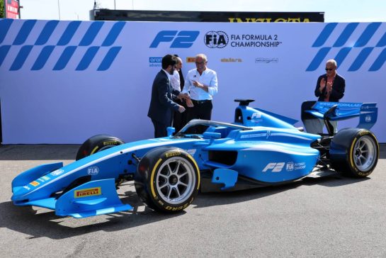The 2027 FIA Formula 2 car is revealed.
05.09.2026. Formula 1 World Championship, Rd 13, Italian Grand Prix, Monza, Italy, Qualifying Day.
- www.xpbimages.com, EMail: requests@xpbimages.com © Copyright: Batchelor / XPB Images