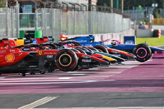 Scuderia Ferrari SF-26 with others in parc ferme.
05.09.2026. Formula 1 World Championship, Rd 13, Italian Grand Prix, Monza, Italy, Qualifying Day.
- www.xpbimages.com, EMail: requests@xpbimages.com © Copyright: Charniaux / XPB Images