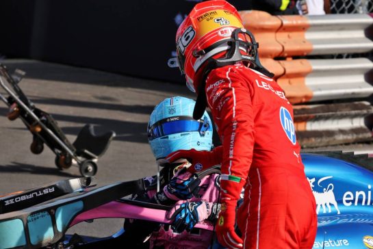Pierre Gasly (FRA) Alpine F1 Team A526 celebrates his pole position in qualifying parc ferme with Charles Leclerc (MON) Scuderia Ferrari.
05.09.2026. Formula 1 World Championship, Rd 13, Italian Grand Prix, Monza, Italy, Qualifying Day.
- www.xpbimages.com, EMail: requests@xpbimages.com © Copyright: Batchelor / XPB Images