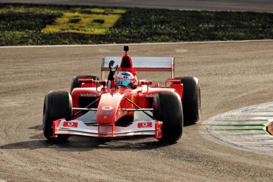 Rubens Barrichello (BRA) drives the 2002 Ferrari F2002.
05.09.2026. Formula 1 World Championship, Rd 13, Italian Grand Prix, Monza, Italy, Qualifying Day.
- www.xpbimages.com, EMail: requests@xpbimages.com © Copyright: Rew / XPB Images
