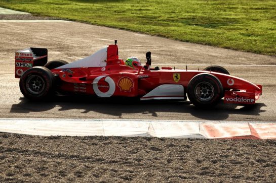 Rubens Barrichello (BRA) drives the 2002 Ferrari F2002.
05.09.2026. Formula 1 World Championship, Rd 13, Italian Grand Prix, Monza, Italy, Qualifying Day.
- www.xpbimages.com, EMail: requests@xpbimages.com © Copyright: Rew / XPB Images