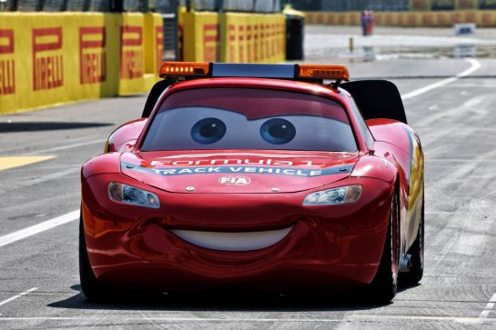 Lightning McQueen (USA) Stock Car on the grid.
06.09.2026. Formula 1 World Championship, Rd 13, Italian Grand Prix, Monza, Italy, Race Day.
- www.xpbimages.com, EMail: requests@xpbimages.com © Copyright: Batchelor / XPB Images