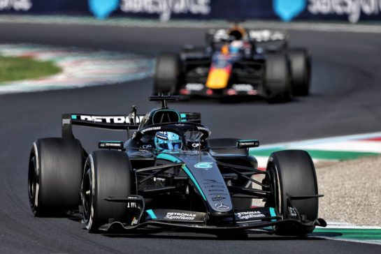 George Russell (GBR) Mercedes AMG Formula One Team W17.
06.09.2026. Formula 1 World Championship, Rd 13, Italian Grand Prix, Monza, Italy, Race Day.
- www.xpbimages.com, EMail: requests@xpbimages.com © Copyright: Dunbar / XPB Images