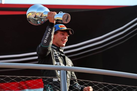 Race winner Andrea Kimi Antonelli (ITA) Mercedes AMG Formula One Team celebrates on the podium.
06.09.2026. Formula 1 World Championship, Rd 13, Italian Grand Prix, Monza, Italy, Race Day.
- www.xpbimages.com, EMail: requests@xpbimages.com © Copyright:  Rew / XPB Images