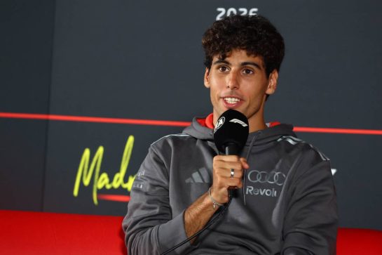 Gabriel Bortoleto (BRA) Audi F1 Team.
10.09.2026. Formula 1 World Championship, Rd 14, Spanish Grand Prix, Madrid, Spain, Preparation Day.
- www.xpbimages.com, EMail: requests@xpbimages.com © Copyright: Bearne / XPB Images