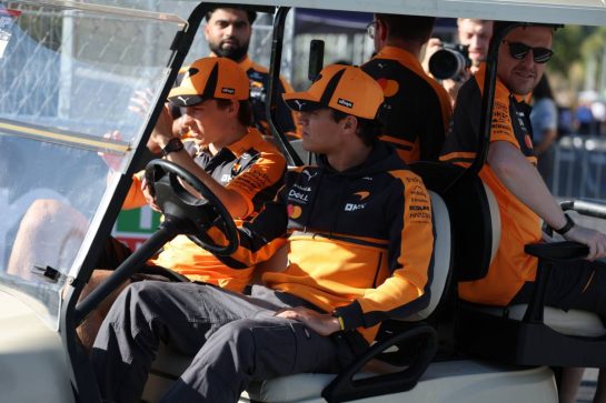 (L to R) Oscar Piastri (AUS) McLaren F1 Team. with Lando Norris (GBR) McLaren F1 Team.10.09.2026. Formula 1 World Championship, Rd 14, Spanish Grand Prix, Madrid, Spain, Preparation Day.- www.xpbimages.com, EMail: requests@xpbimages.com © Copyright: XPB Images