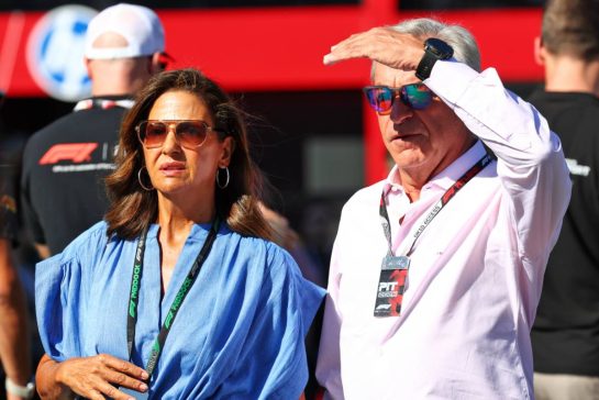 Carlos Sainz (ESP) with his wife Reyes Vazquez de Castro.
13.09.2026. Formula 1 World Championship, Rd 14, Spanish Grand Prix, Madrid, Spain, Race Day.
- www.xpbimages.com, EMail: requests@xpbimages.com © Copyright: Bearne / XPB Images