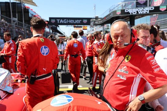 Frederic Vasseur (FRA) Scuderia Ferrari Team Principal on the grid.
13.09.2026. Formula 1 World Championship, Rd 14, Spanish Grand Prix, Madrid, Spain, Race Day.
- www.xpbimages.com, EMail: requests@xpbimages.com © Copyright: Batchelor / XPB Images
