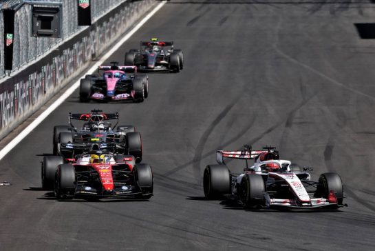 Lewis Hamilton (GBR) Scuderia Ferrari SF-26 and Esteban Ocon (FRA) Haas F1 Team VF-26 battle for position.
13.09.2026. Formula 1 World Championship, Rd 14, Spanish Grand Prix, Madrid, Spain, Race Day.
- www.xpbimages.com, EMail: requests@xpbimages.com © Copyright: Moy / XPB Images