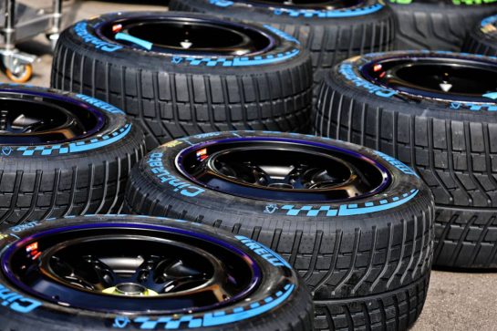 Wet Pirelli tyres.
23.09.2026. Formula One World Championship, Rd 15, Azerbaijan Grand Prix, Baku, Azerbaijan, Preparations Day.
- www.xpbimages.com, EMail: requests@xpbimages.com © Copyright: Batchelor / XPB Images