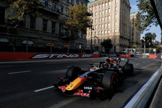 Max Verstappen (NLD) Red Bull Racing RB22.
24.09.2026. Formula One World Championship, Rd 15, Azerbaijan Grand Prix, Baku, Azerbaijan, Practice Day.
- www.xpbimages.com, EMail: requests@xpbimages.com © Copyright: Charniaux / XPB Images