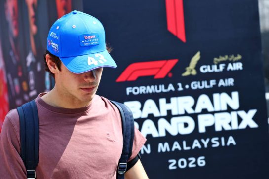 Franco Colapinto (ARG) Alpine F1 Team.
01.10.2026. Formula 1 World Championship, Rd 16, Bahrain Grand Prix, Sepang, Malaysia, Preparations Day.
- www.xpbimages.com, EMail: requests@xpbimages.com © Copyright: Bearne / XPB Images