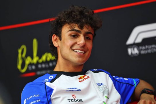 Arvid Lindblad (GBR) Racing Bulls Formula One Team in the FIA Press Conference.
01.10.2026. Formula 1 World Championship, Rd 16, Bahrain Grand Prix, Sepang, Malaysia, Preparations Day.
- www.xpbimages.com, EMail: requests@xpbimages.com © Copyright: Bearne / XPB Images