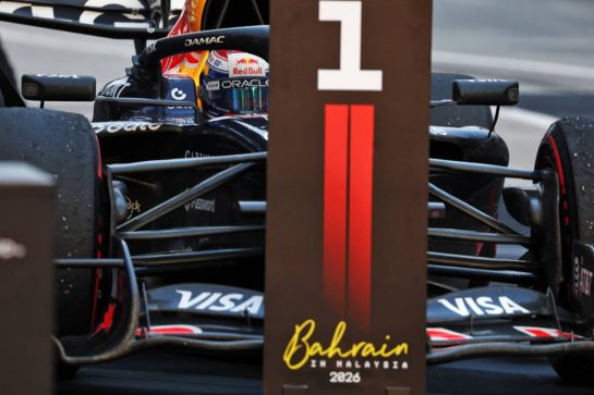 Race winner Max Verstappen (NLD) Red Bull Racing RB22 in parc ferme.
04.10.2026. Formula 1 World Championship, Rd 16, Bahrain Grand Prix, Sepang, Malaysia, Race Day.
- www.xpbimages.com, EMail: requests@xpbimages.com © Copyright: Bearne / XPB Images