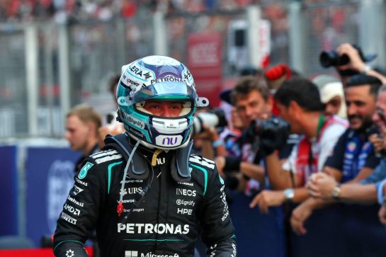 Andrea Kimi Antonelli (ITA) Mercedes AMG Formula One Team celebrates his second position in parc ferme.
04.10.2026. Formula 1 World Championship, Rd 16, Bahrain Grand Prix, Sepang, Malaysia, Race Day.
- www.xpbimages.com, EMail: requests@xpbimages.com © Copyright: Bearne / XPB Images