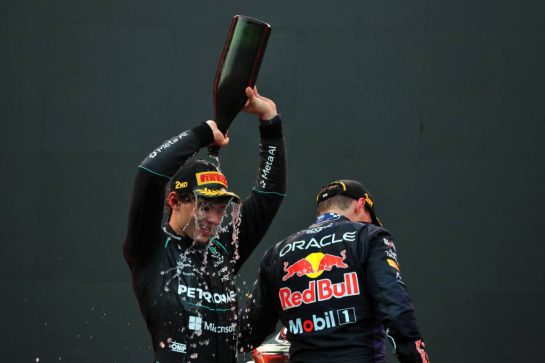 Andrea Kimi Antonelli (ITA) Mercedes AMG Formula One Team celebrates his second position on the podium.
04.10.2026. Formula 1 World Championship, Rd 16, Bahrain Grand Prix, Sepang, Malaysia, Race Day.
- www.xpbimages.com, EMail: requests@xpbimages.com © Copyright: Moy / XPB Images