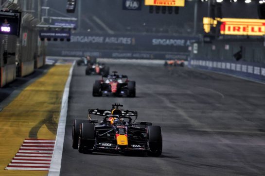 Max Verstappen (NLD) Red Bull Racing RB22.
11.10.2026. Formula 1 World Championship, Rd 17, Singapore Grand Prix, Marina Bay Street Circuit, Singapore, Race.
- www.xpbimages.com, EMail: requests@xpbimages.com © Copyright: Moy / XPB Images