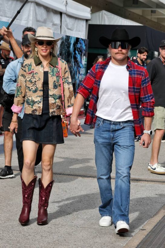 (L to R): Tiffany Cromwell (AUS) Professional Cyclist with her boyfriend Valtteri Bottas (FIN) Cadillac Formula 1 Team.
25.10.2026. Formula 1 World Championship, Rd 18, United States Grand Prix, Austin, United States, Race Day.
- www.xpbimages.com, EMail: requests@xpbimages.com © Copyright: Moy / XPB Images