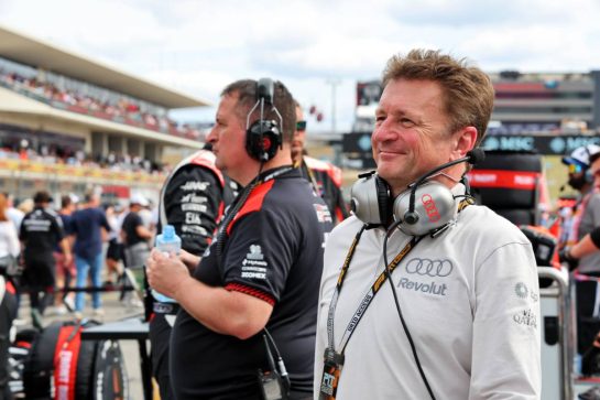 Allan McNish (GBR) Audi F1 Team Racing Director on the grid.
25.10.2026. Formula 1 World Championship, Rd 18, United States Grand Prix, Austin, United States, Race.
- www.xpbimages.com, EMail: requests@xpbimages.com © Copyright: Batchelor / XPB Images