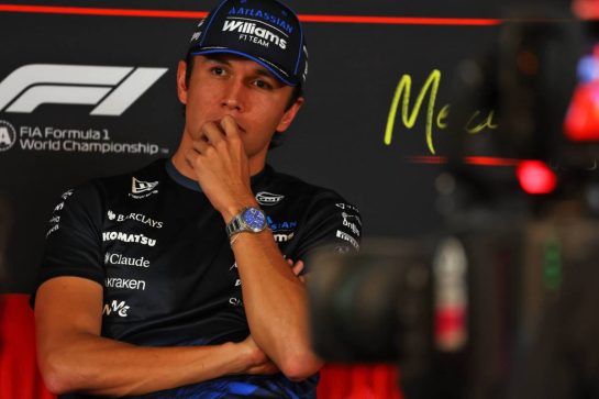 Alexander Albon (THA) Williams F1 Team in the FIA Press Conference.
29.10.2026. Formula 1 World Championship, Rd 19, Mexico City Grand Prix, Mexico City, Mexico, Preparations Day.
- www.xpbimages.com, EMail: requests@xpbimages.com © Copyright: Patching / XPB Images